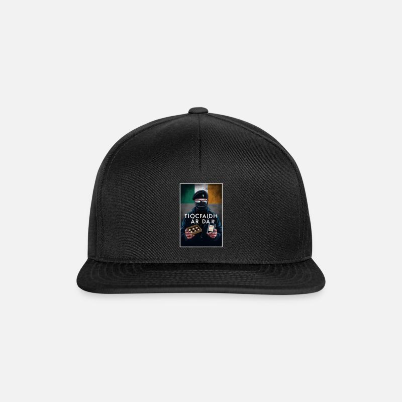 Irischer Vatertag - Tiocfaidh Ár Lá - Snapback Cap - Schwarz/Schwarz