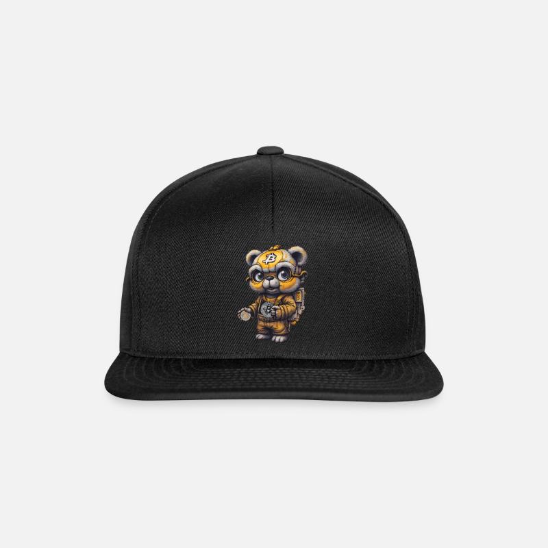 Bitcoin Hodl bär - Snapback Cap - Schwarz/Schwarz