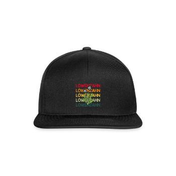 Retro Löwenzahn Pusteblume - Snapback Cap - Schwarz/Schwarz - Vorne