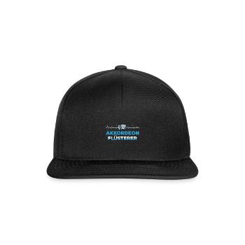 Akkordeon Musikinstrument Herzschlag - Snapback Cap - Schwarz/Schwarz - Vorne