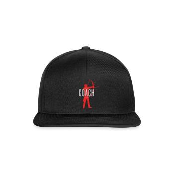 Meilleur entraîneur Archer de tous les temps cadeau - Casquette snapback - noir/noir - Devant