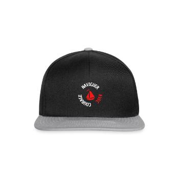 naviguer avec courage - Casquette snapback - noir/gris - Devant