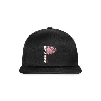 Sakura Tree Japanese Cherry Blossoms - Snapback Cap - black/black - Front