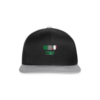 Italie - Casquette snapback - noir/gris - Devant
