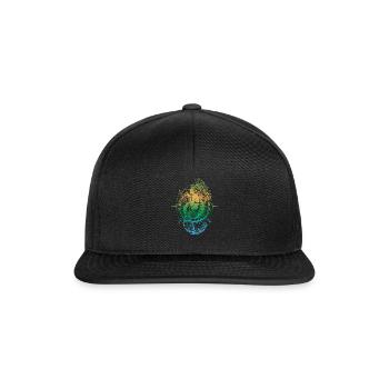 Meerjungfrau Seejungfrau Nixe Märchen - Snapback Cap - Schwarz/Schwarz - Vorne