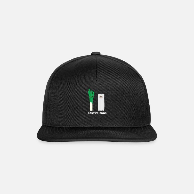 Lauch und Lappen beste Freunde lustiges Geschenk - Snapback Cap - Schwarz/Schwarz