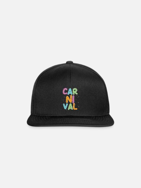 Fasching - Snapback Cap - Schwarz/Schwarz