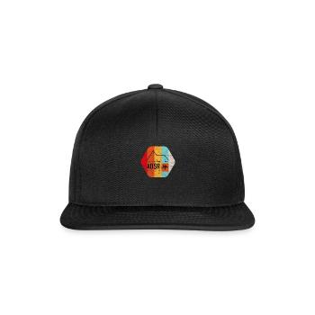 Analog Synth ADSR Umschlag Produzent Vintage - Snapback Cap - Schwarz/Schwarz - Vorne