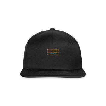 Programmierer Entwickler Informatiker Geek - Snapback Cap - Schwarz/Schwarz - Vorne
