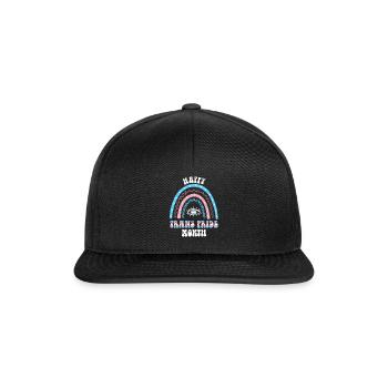 Rainbow Happy Trans Pride Mois Transgenre - Casquette snapback - noir/noir - Devant