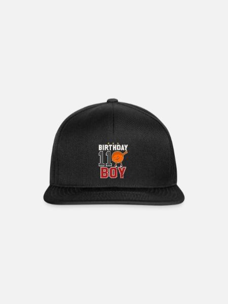 11 Jahre Alt - 11th Dabbing Basketball B-Day Boy - Snapback Cap - Schwarz/Schwarz