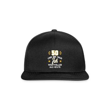 50th birthday award Gift for the 50th birthday - Snapback Cap - black/black - Front