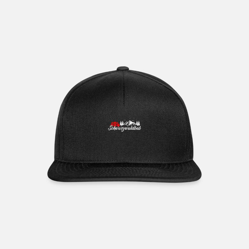 Schwarzwaldbub Berge Bollenhut - Snapback Cap - Schwarz/Schwarz