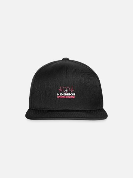 MFA Herzschlag EKG Herz Outfit - Snapback Cap - Schwarz/Schwarz