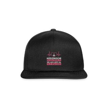 Arzthelferin MFA Herzschlag - Snapback Cap - Schwarz/Schwarz - Vorne