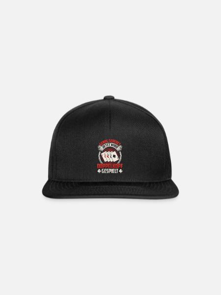 Jetzt wird Doppelkopf gespielt - Snapback Cap - Schwarz/Schwarz
