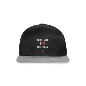 Damn I Love Football - Football - Snapback Cap - black/grey - Front