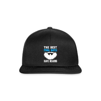 Les meilleurs garçons de piscine ont des barbes - des garçons de piscine barbus - Casquette snapback - noir/noir - Devant