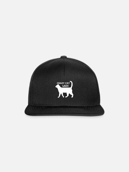 Crazy Cat Lady - Snapback Cap - Schwarz/Schwarz