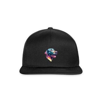 Conception Low Poly Labrador Retriever - Casquette snapback - noir/noir - Devant