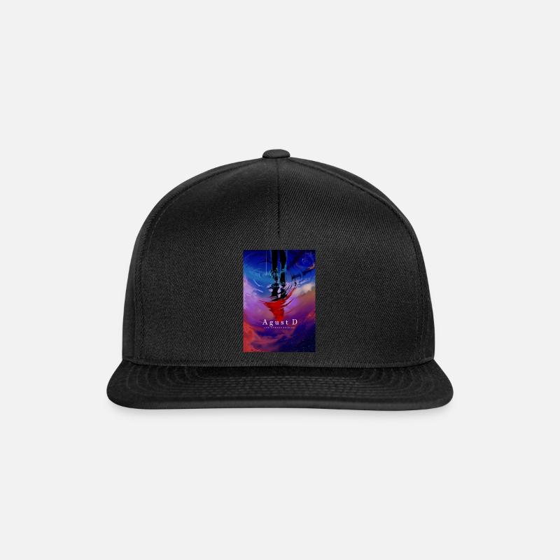 Agust D suga Kunstwerk - Snapback Cap - Schwarz/Schwarz