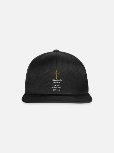 Christliche Kleidung Christliche Kleidung - Snapback Cap - Schwarz/Schwarz