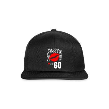 Sassy et Fabuleux à 60 ans. 60e anniversaire - Casquette snapback - noir/noir - Devant