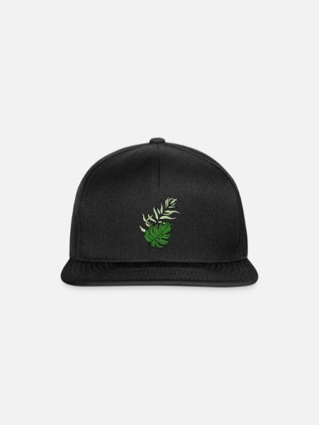 Tropische Pflanzen - Snapback Cap - Schwarz/Schwarz
