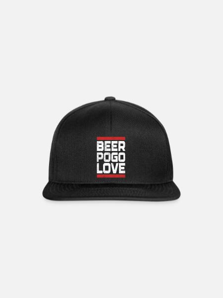 Bier-Pogo-Liebe - Snapback Cap - Schwarz/Schwarz