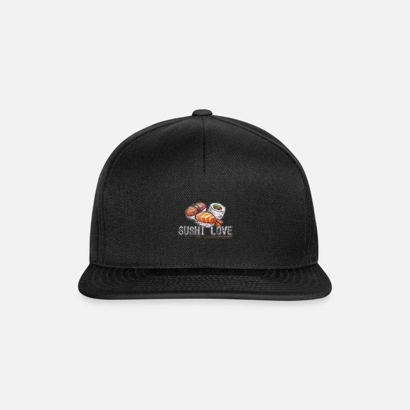 Sushi Liebe - Snapback Cap - Schwarz/Schwarz