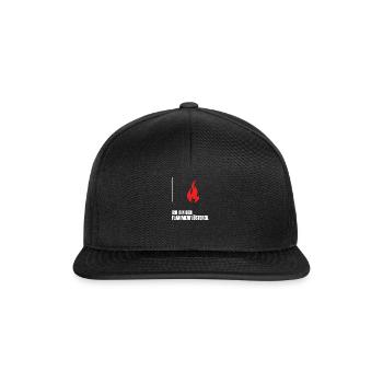 Flame Whisperer - Chemise de barbecue pour les vrais gars - Casquette snapback - noir/noir - Devant