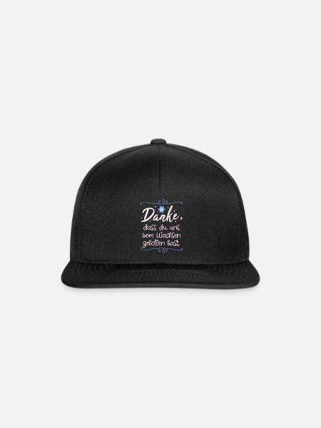 Danke dass du uns beim Wachsen geholfen hast - Snapback Cap - Schwarz/Schwarz
