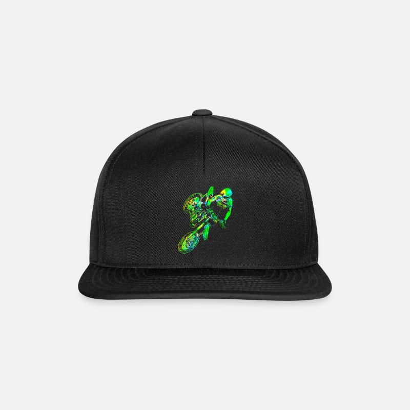 Motocross Design Enduro / Gift Idea / MX - Snapback Cap - black/black