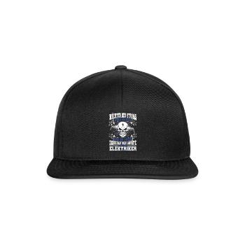 Elektriker - Snapback Cap - Schwarz/Schwarz - Vorne