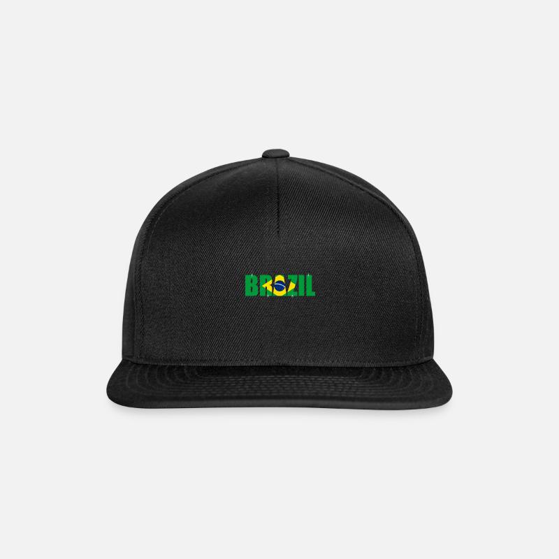 Brasilien - Snapback Cap - Schwarz/Schwarz