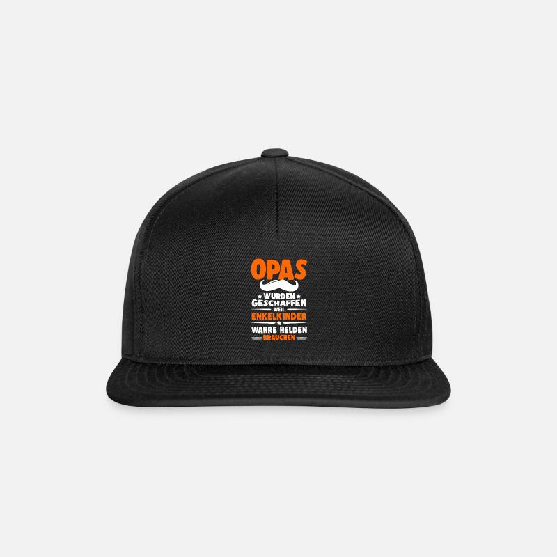 Opa - Snapback Cap - Schwarz/Schwarz