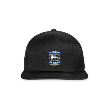 Kuh Kühe - Snapback Cap - Schwarz/Schwarz - Vorne