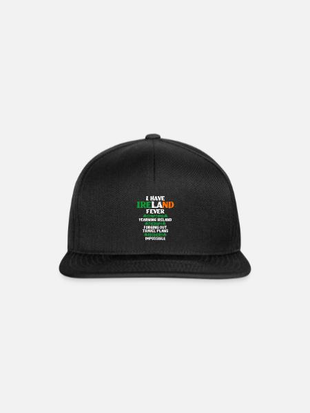 Irland - Snapback Cap - Schwarz/Schwarz
