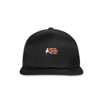 Why yes, i can drive a stick - Halloween Hexen - Snapback Cap - Schwarz/Schwarz - Vorne