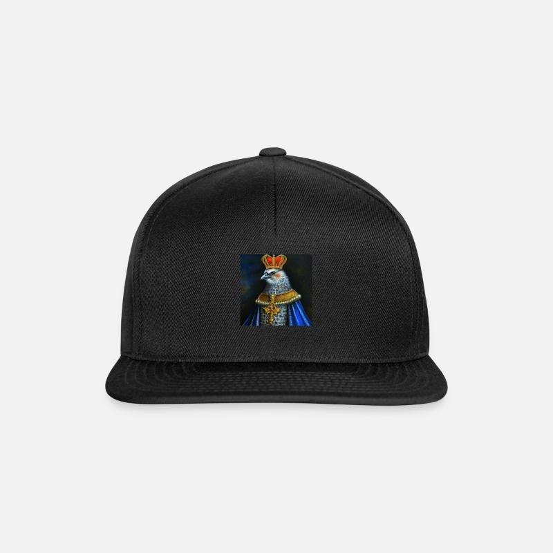 Adler in der Krone - Snapback Cap - Schwarz/Schwarz