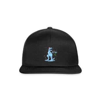 Christmas Dinosaur Merry Rex Mas Shirt Gift - Snapback Cap - black/black - Front