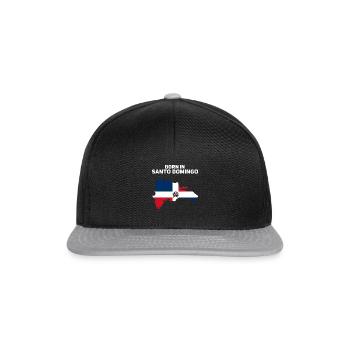 Dominikanische Republik - Snapback Cap - Schwarz/Grau - Vorne
