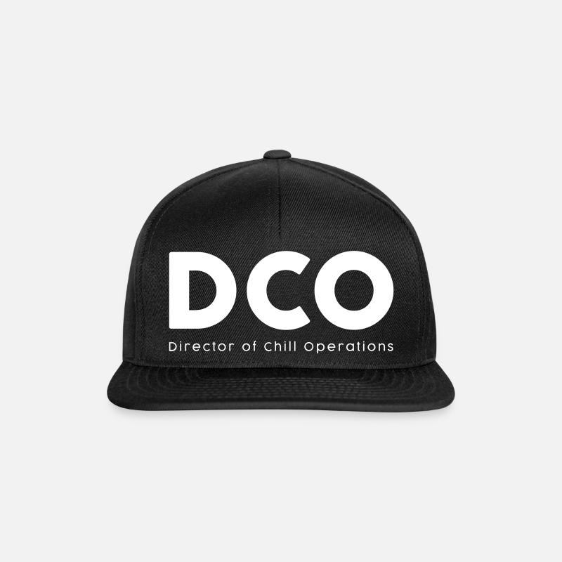DCO - Director of Chill Operations - Snapback Cap - Schwarz/Schwarz