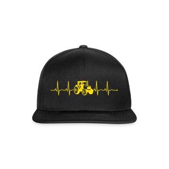 ECG HEARTBEAT HEARTBEAT TRACTEUR AGRICULTEUR AGRICULTEUR - Casquette snapback - noir/noir - Devant