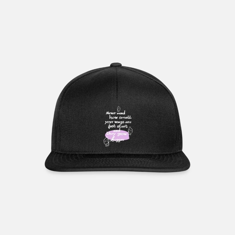 Diese Eule startet ins Leben Nacht Design - Snapback Cap - Schwarz/Schwarz