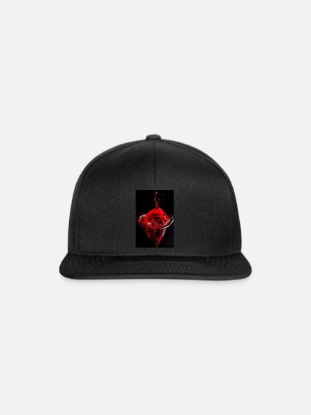 Tropfen rot 6 - Snapback Cap - Schwarz/Schwarz