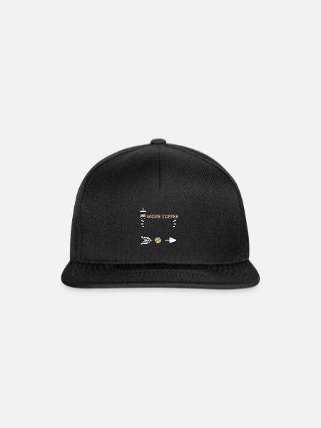 More Coffee - Coffee - Snapback Cap - Schwarz/Schwarz