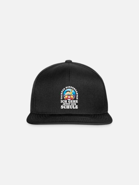 Einschulung Tschüss Kindergarten - Snapback Cap - Schwarz/Schwarz