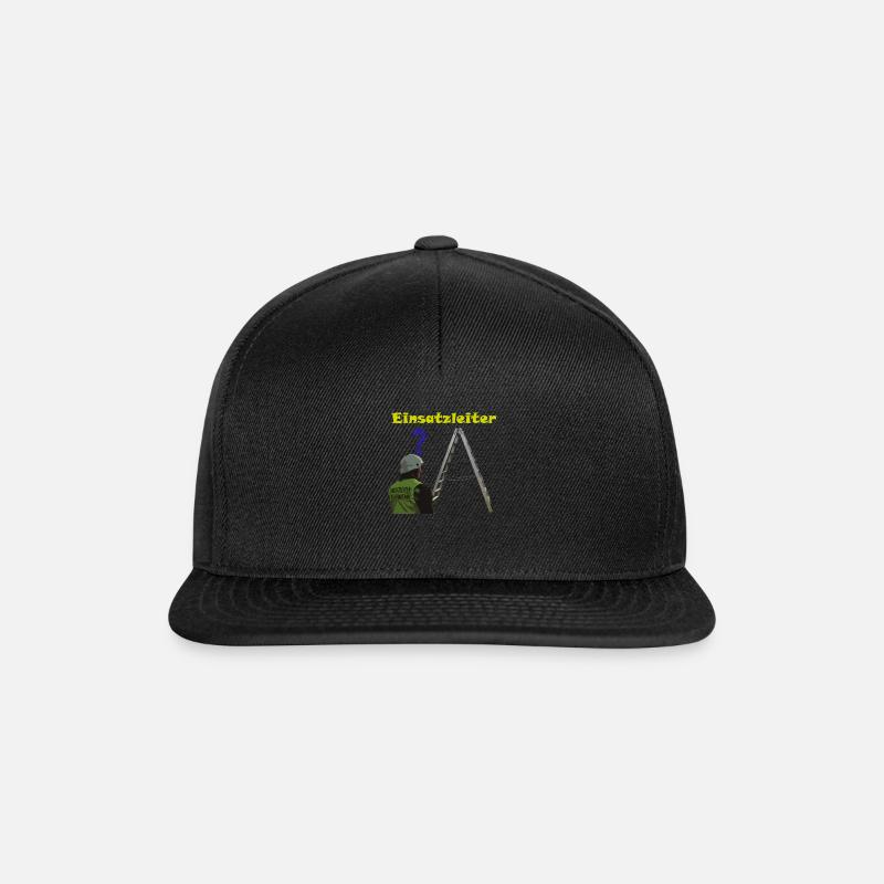 Einsatzleiter Feuerwehr - Snapback Cap - Schwarz/Schwarz
