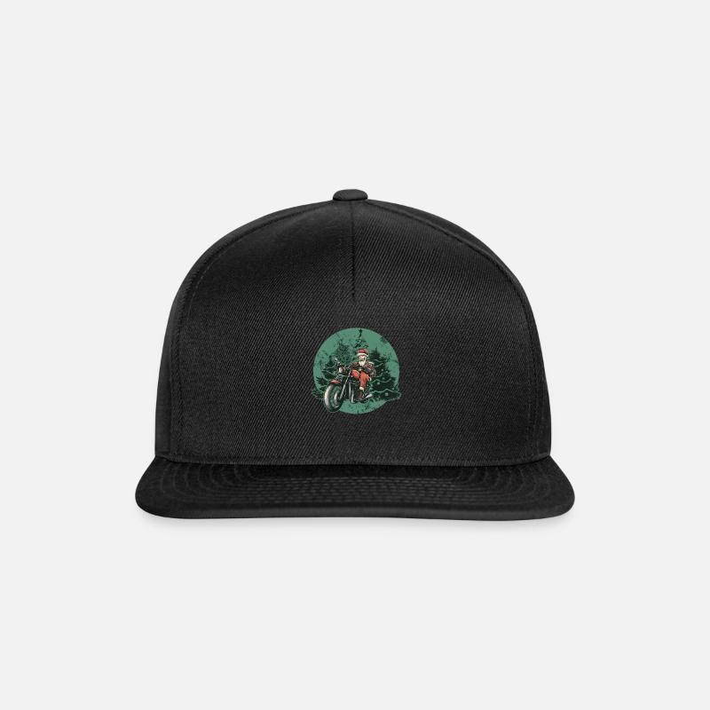 Biker Santa - Snapback Cap - Schwarz/Schwarz